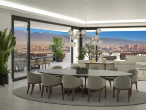 Four seasons Las Vegas living room night