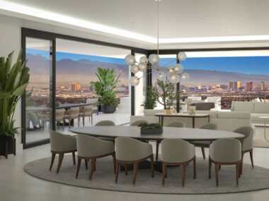 Four seasons Las Vegas living room night