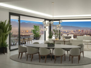 Four seasons Las Vegas residence living room night